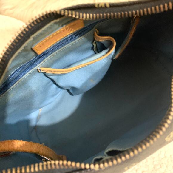 DOONEY AND BOURKE Vintage Black Signature Coated Canvas Bucket Hobo - Picture 5 of 16